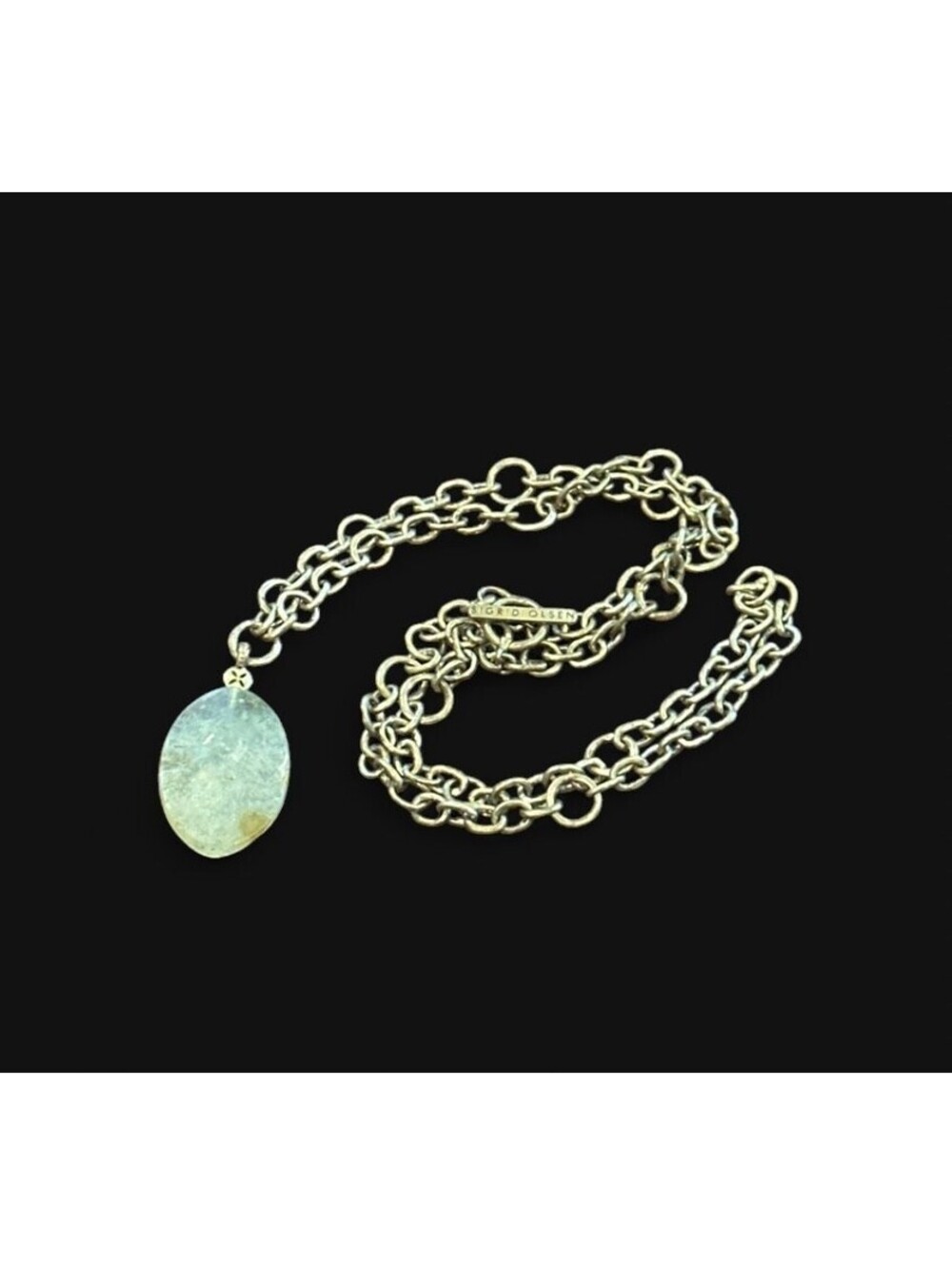 Sigrid Olsen Cabochon Pendant Necklace 17” Chain, Boho